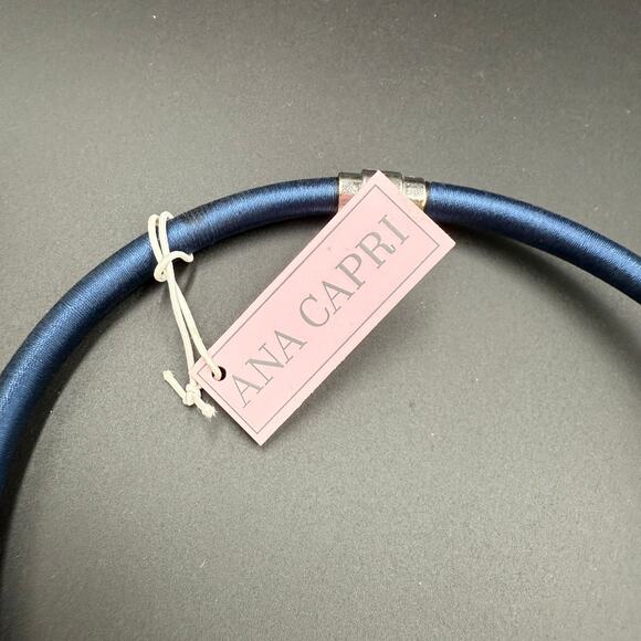 Vintage Ana Capri Necklace Blue Freshwater Pearl Natural Stone Flower Choker - Picture 4 of 8